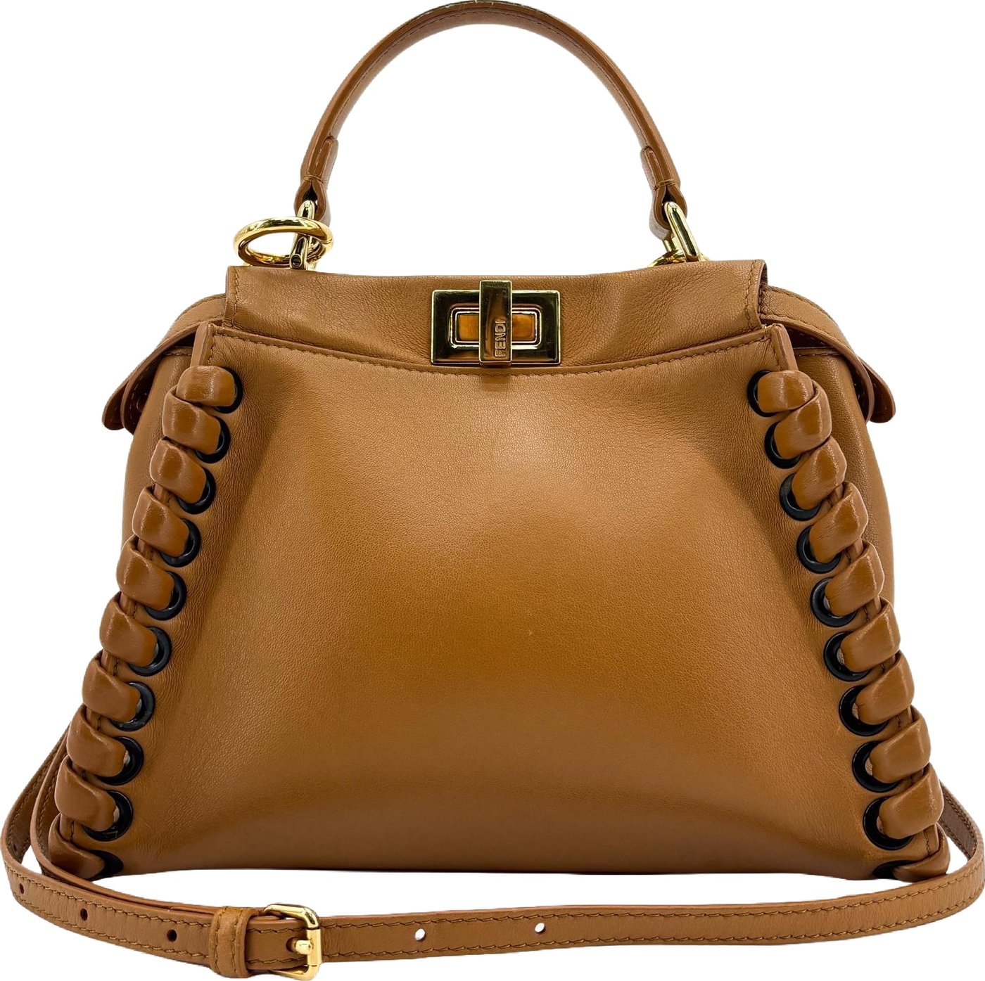 Fendi Peekaboo Whipstitch Leather Regular
