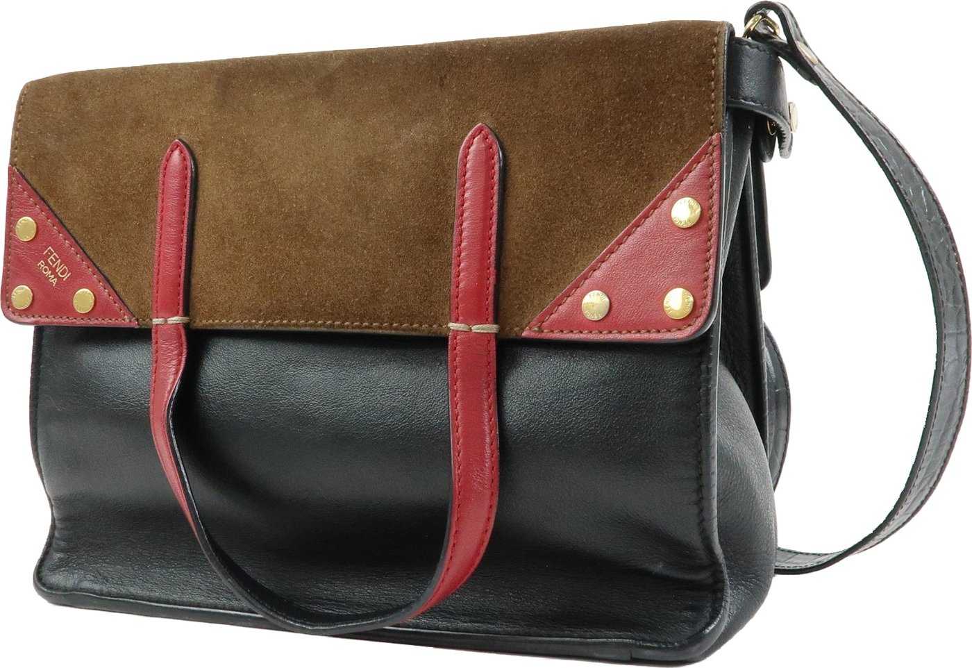 Fendi Flip Leather and Suede Regular