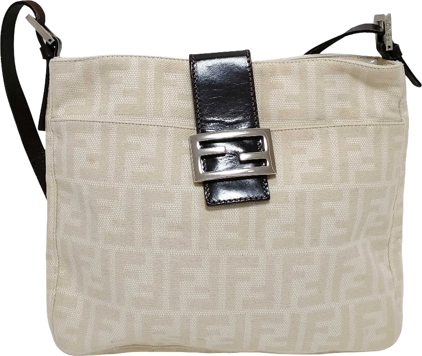 Fendi Vintage FF Belted Hobo Canvas Medium