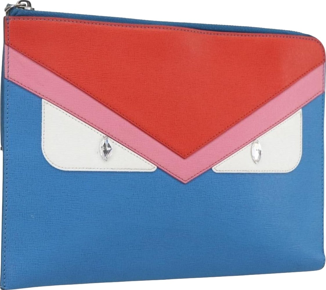 Fendi Monster Clutch Leather Medium
