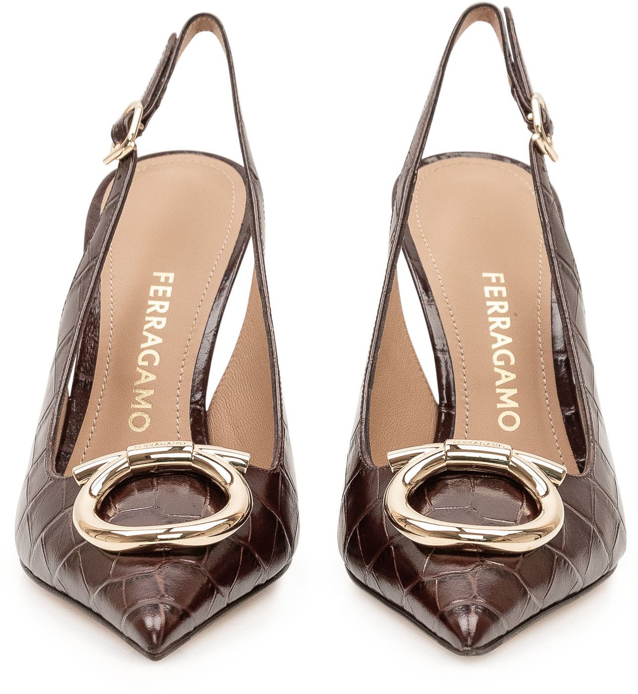 Décolleté Sara Slingback con Stampa Coccodrillo