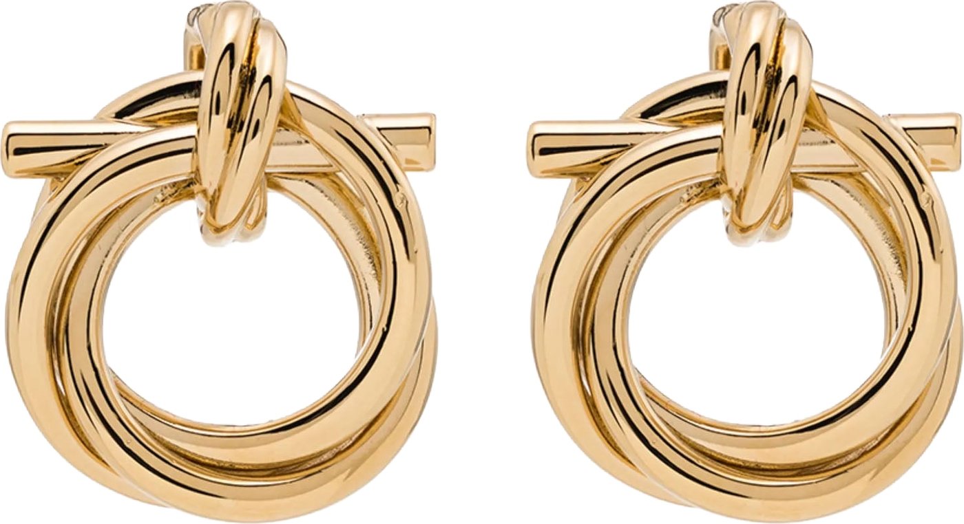 Ferragamo Gold Brass Earrings