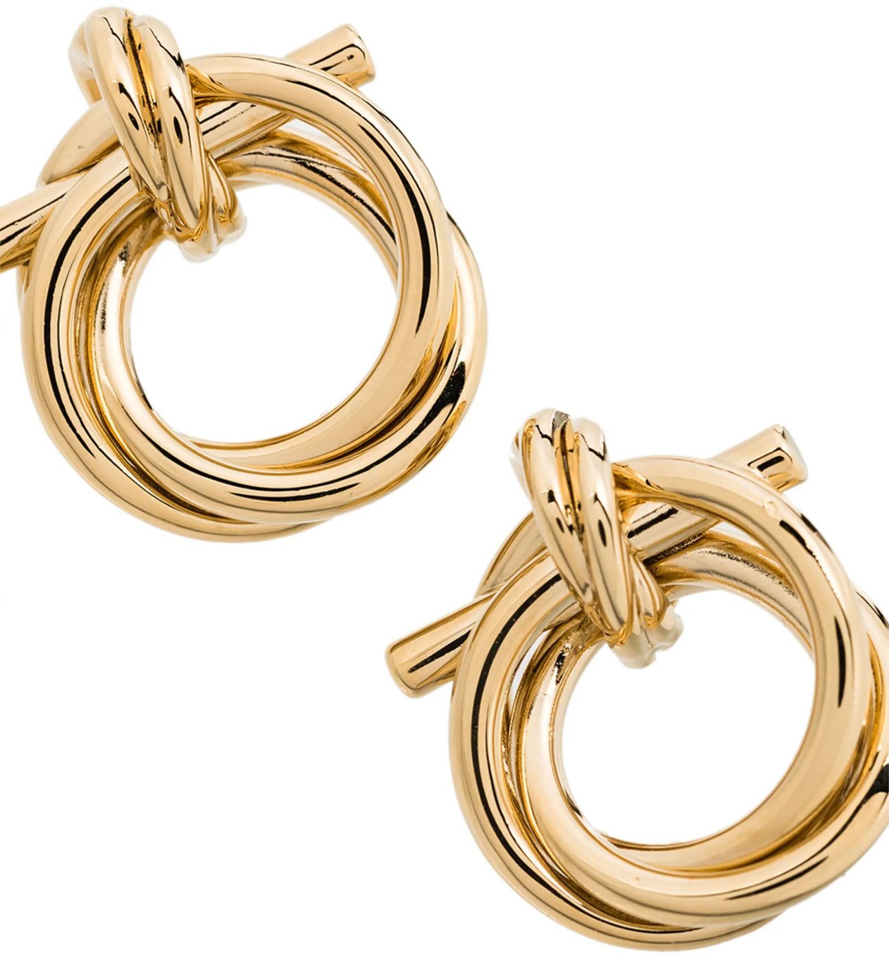 Ferragamo Gold Brass Earrings