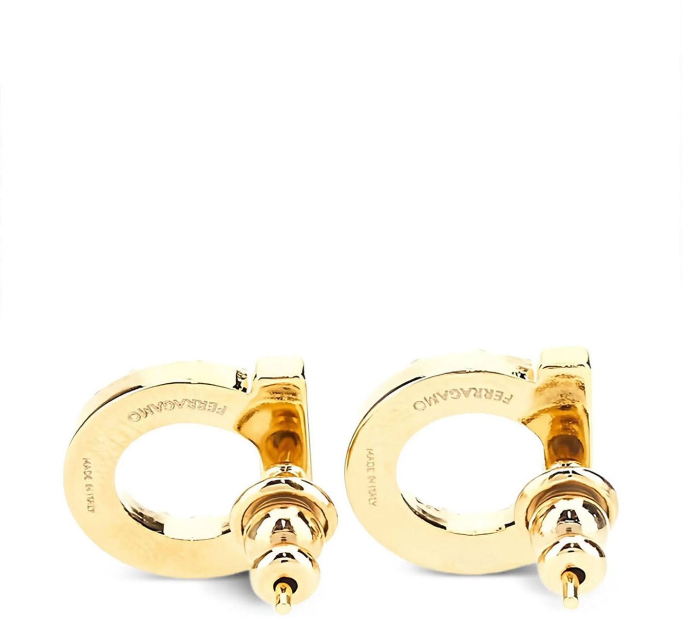 Ferragamo Gold Brass Earrings