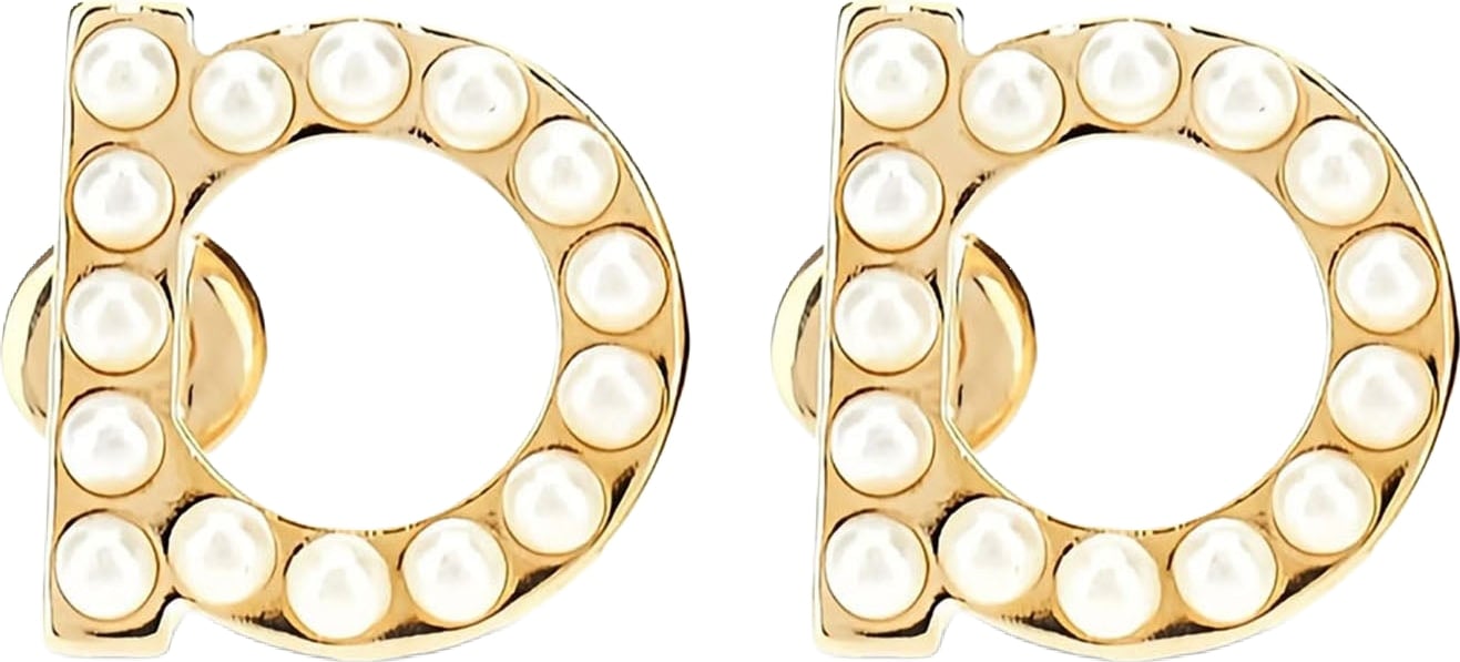 Ferragamo Gold Brass Earrings