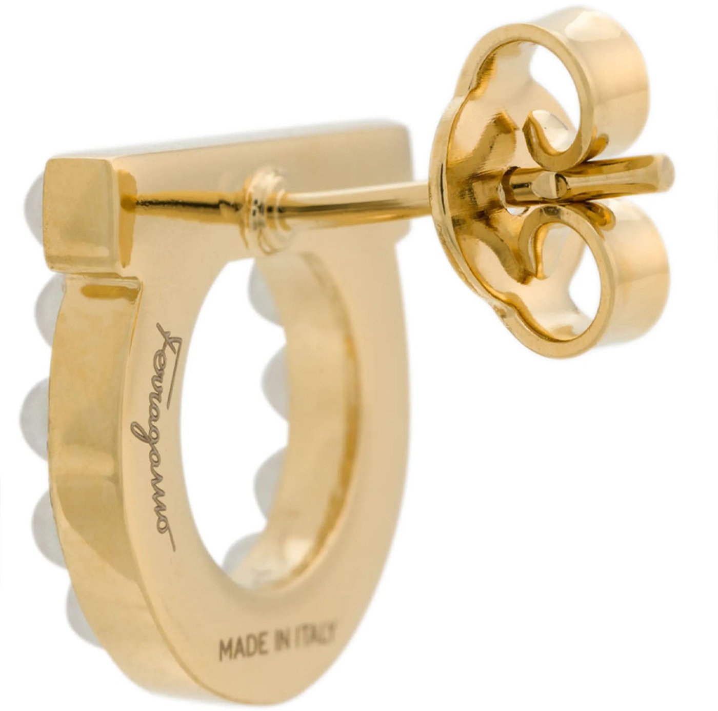Ferragamo Gold Brass Earrings
