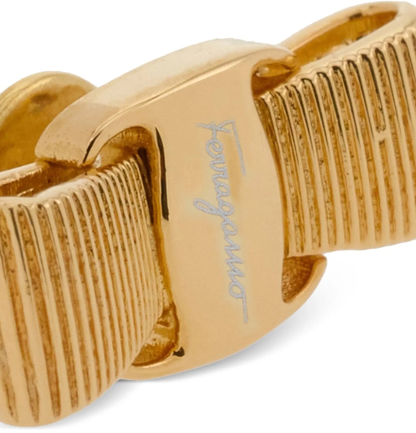 Ferragamo Gold Brass Earrings