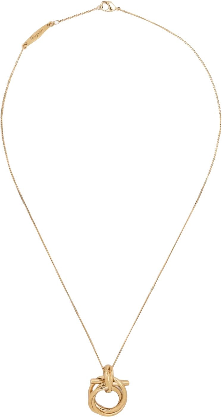 Ferragamo Gold Brass Necklace