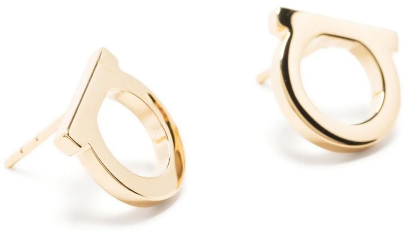 Ferragamo Gold Brass Earrings