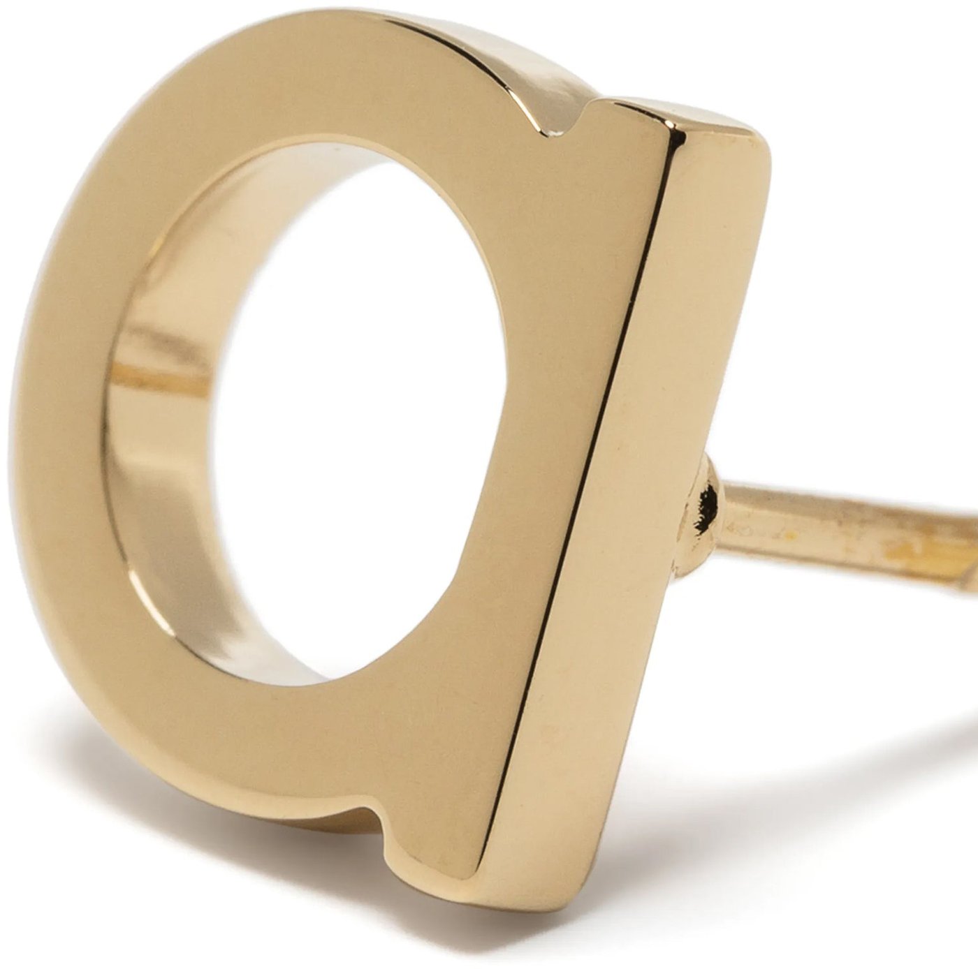 Ferragamo Gold Brass Earrings