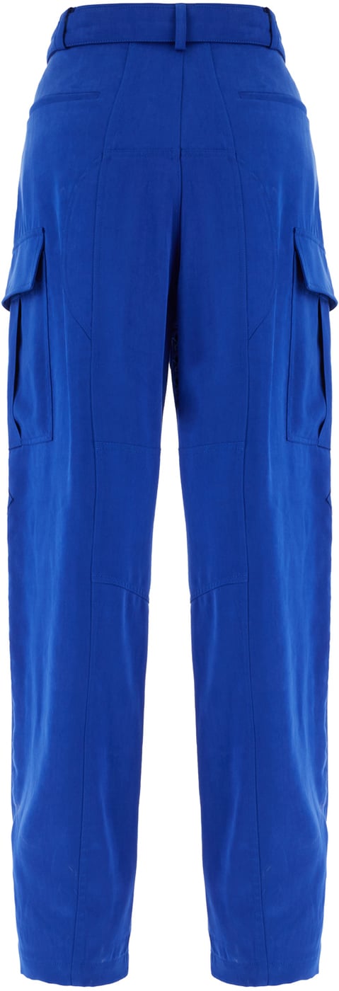 Ferragamo Electric blue lyocell cargo pants