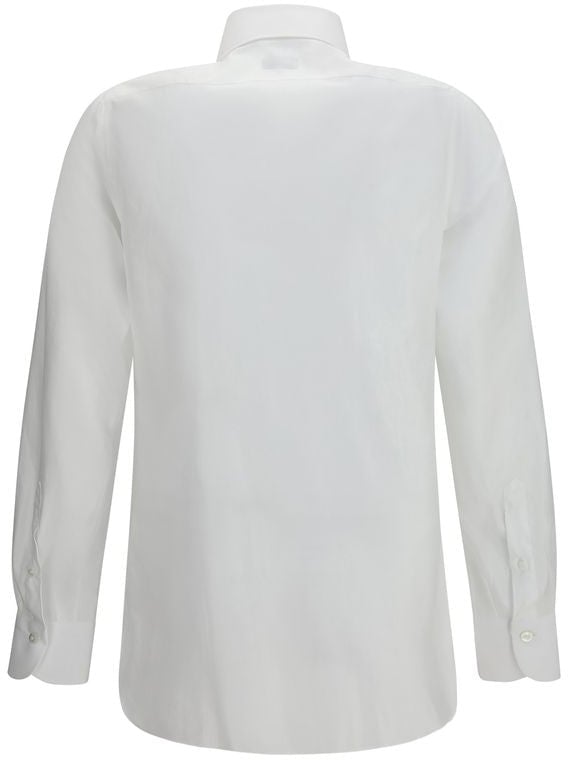 Finamore White Cotton Dress Shirt