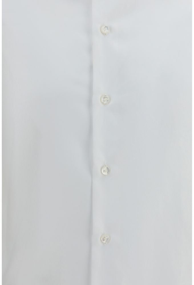 Finamore White Cotton Dress Shirt