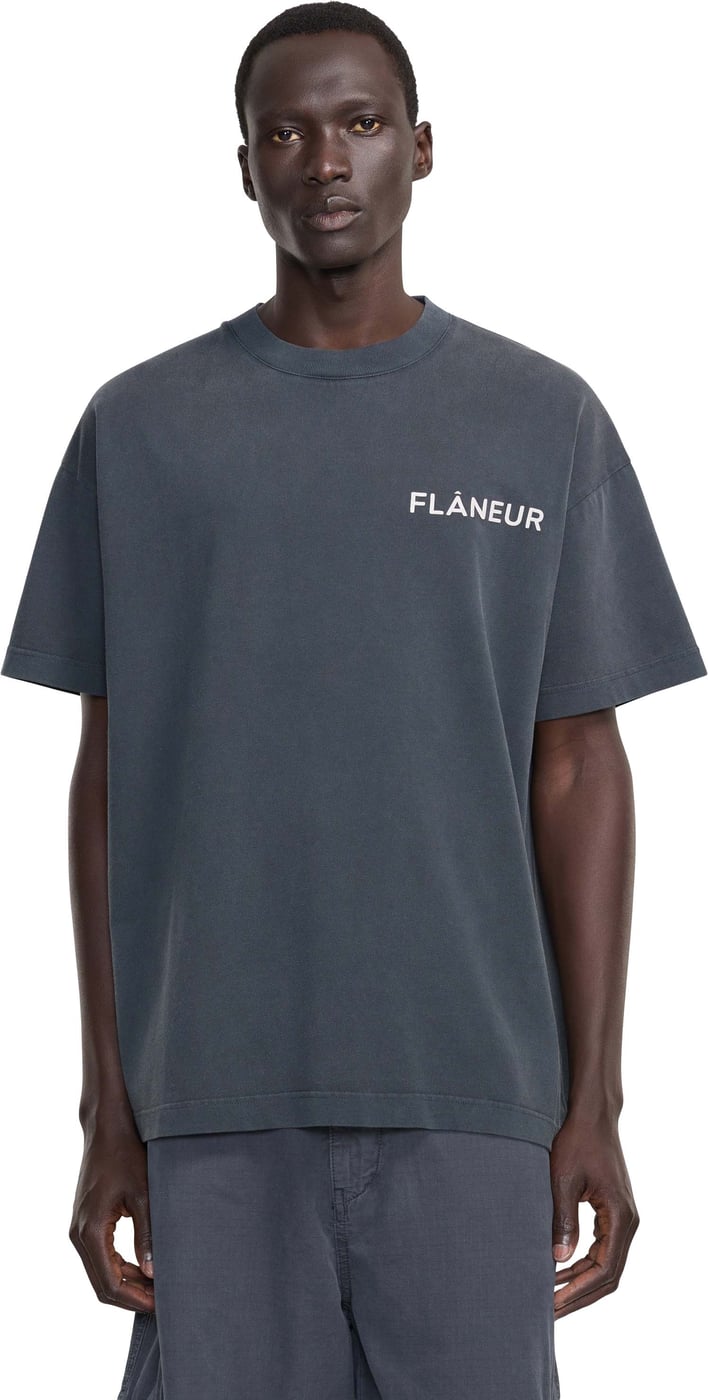 Double Logo T-Shirt Washed | Black