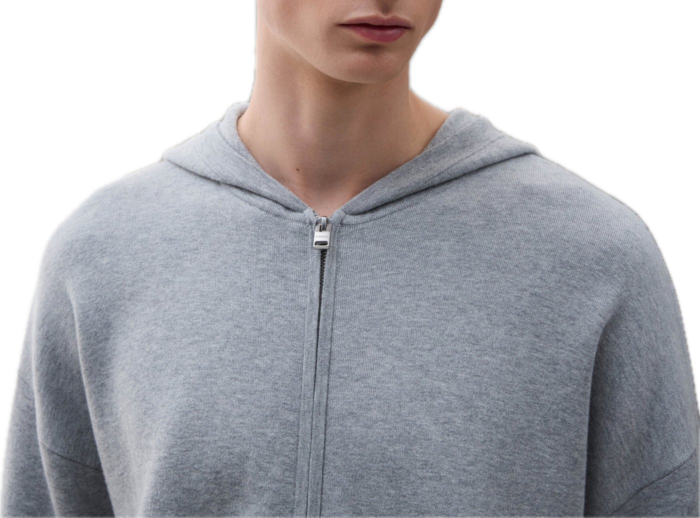 Atelier Knit Zip-Up | Heather Grey