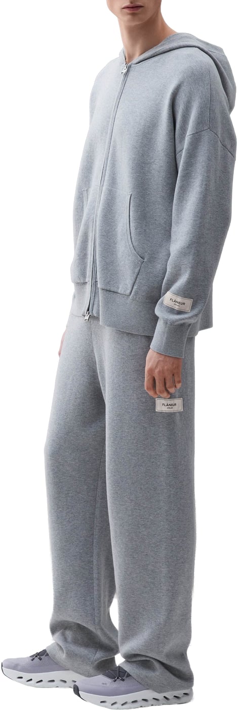 Atelier Knit Zip-Up | Heather Grey