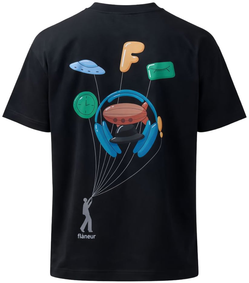 Flâneur T-shirt Zwart Inflatables