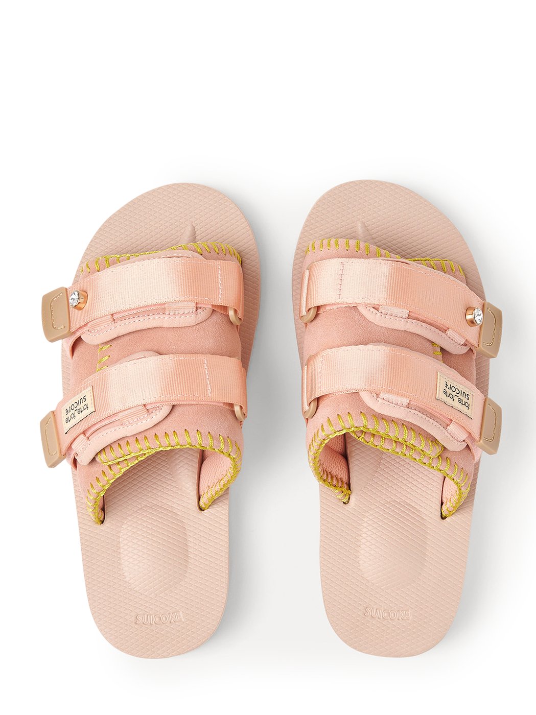 Crossed Strap Sandals with Padded Texture