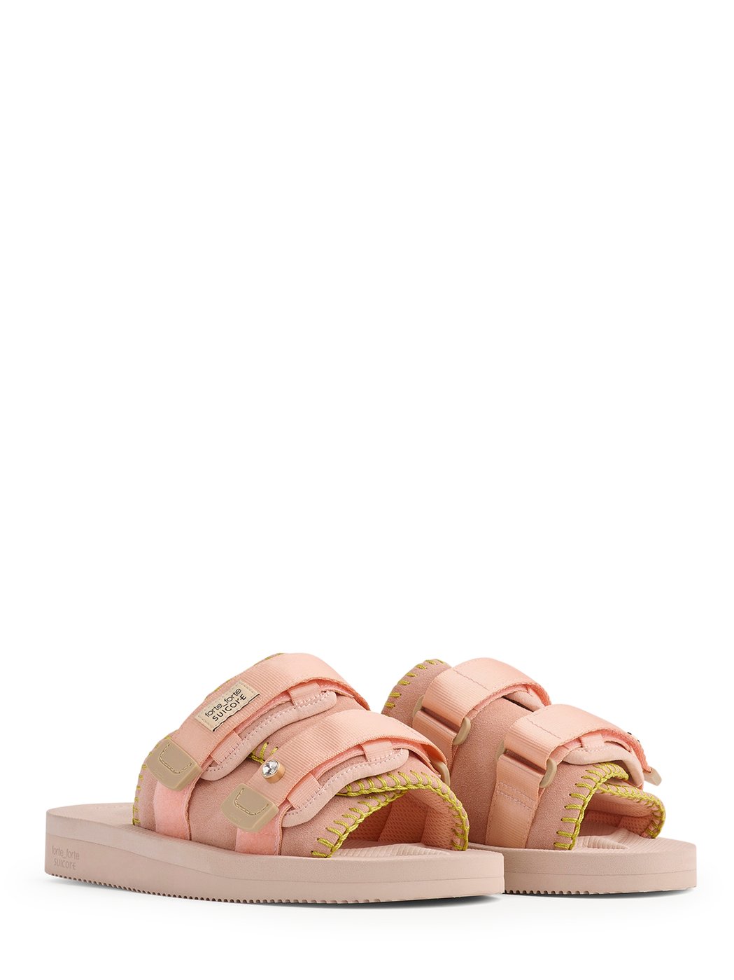 Crossed Strap Sandals with Padded Texture