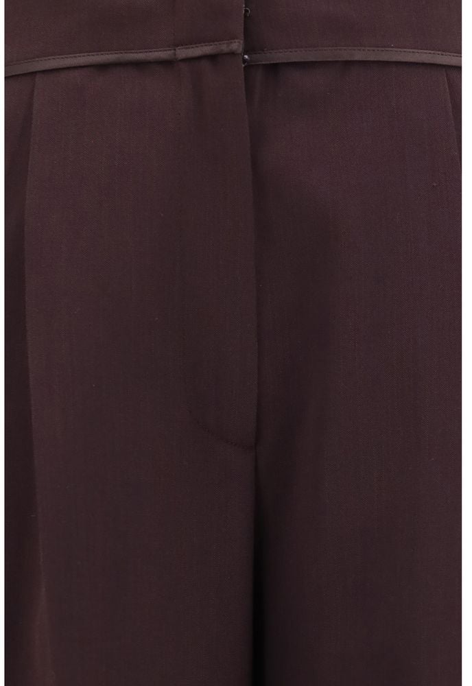 Forte_Forte Purple Polyester Casual Pants