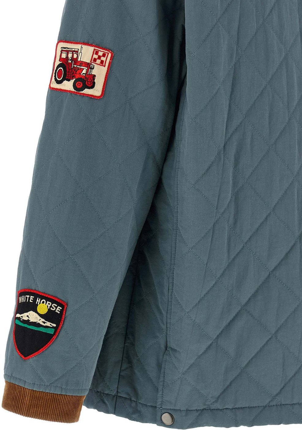 FOUND Blue Cotton Full-Length Jacket
