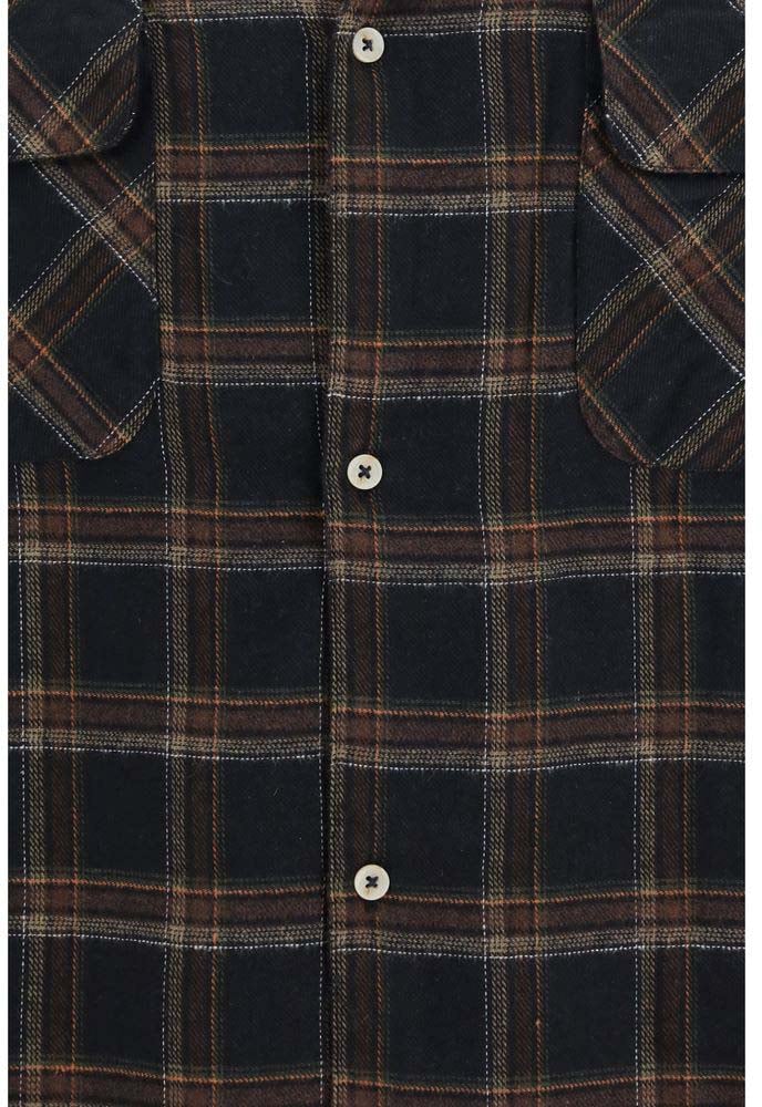 FOUND Blue Cotton Pattern Shirt