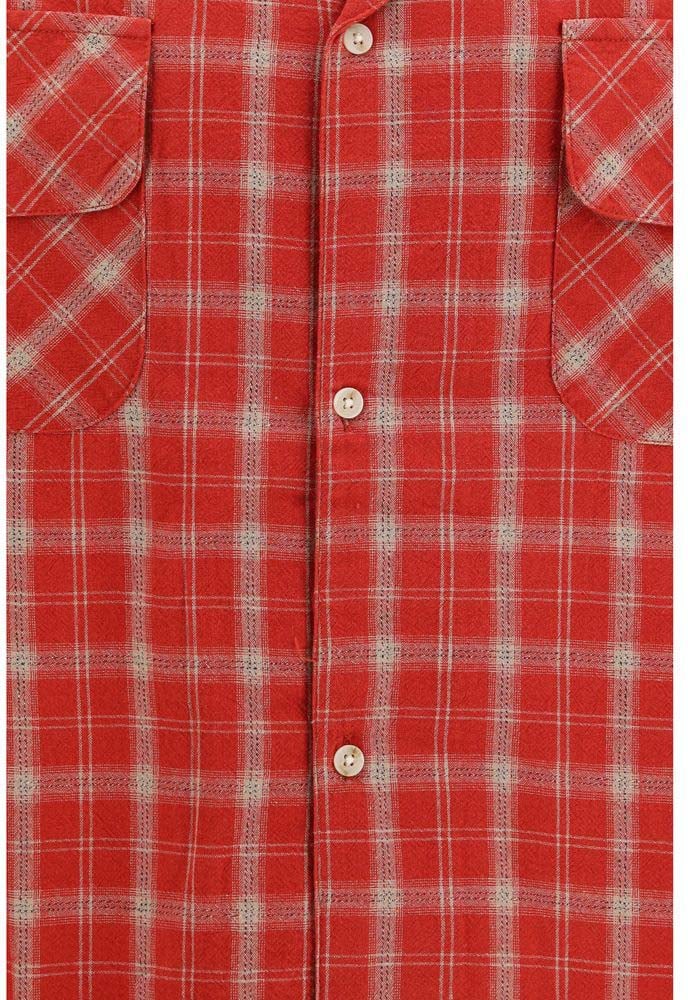 FOUND Red Cotton Pattern Shirt