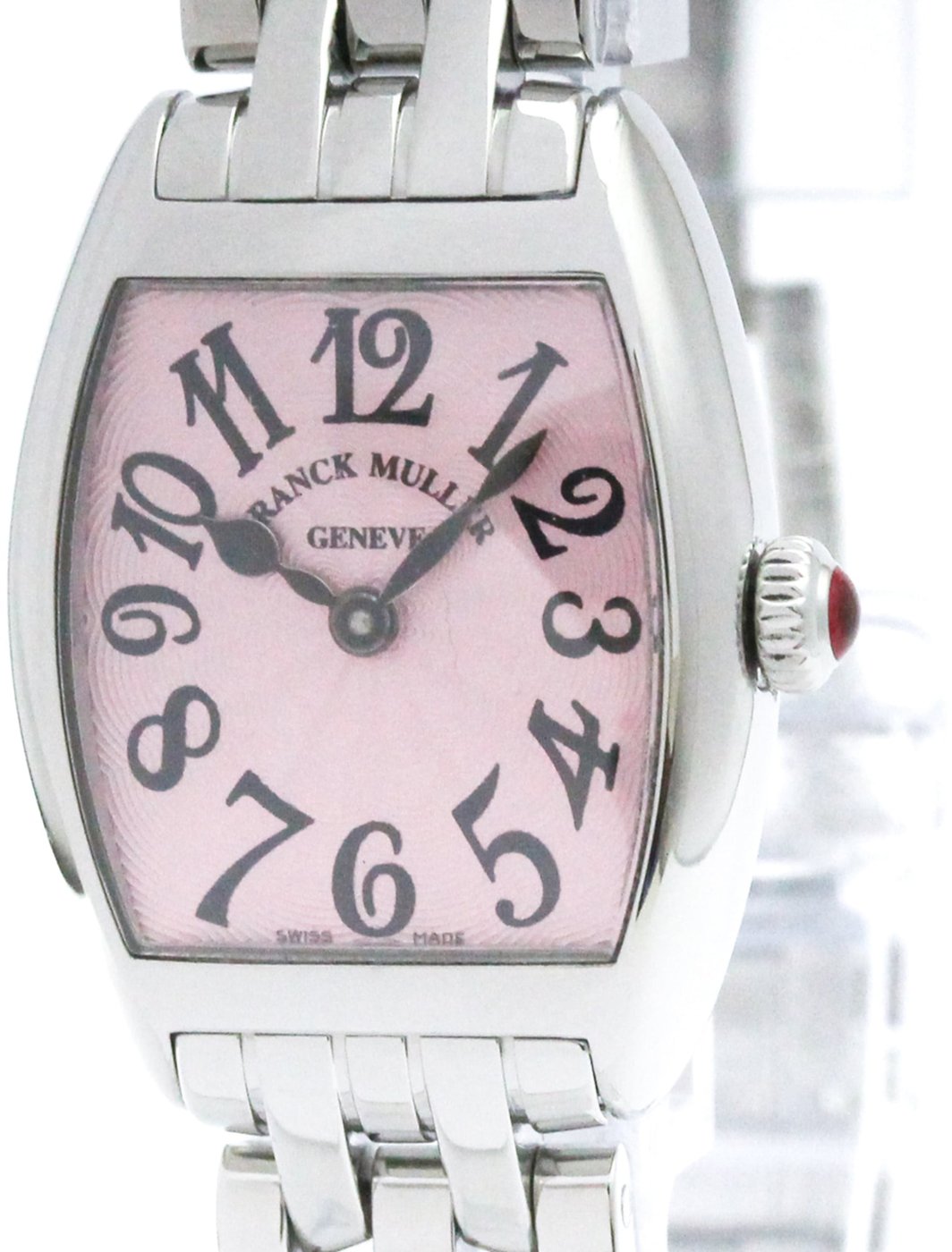 Franck Muller Cintree Curvex Quartz White Gold and Crocodile with Diamond Bezel 22