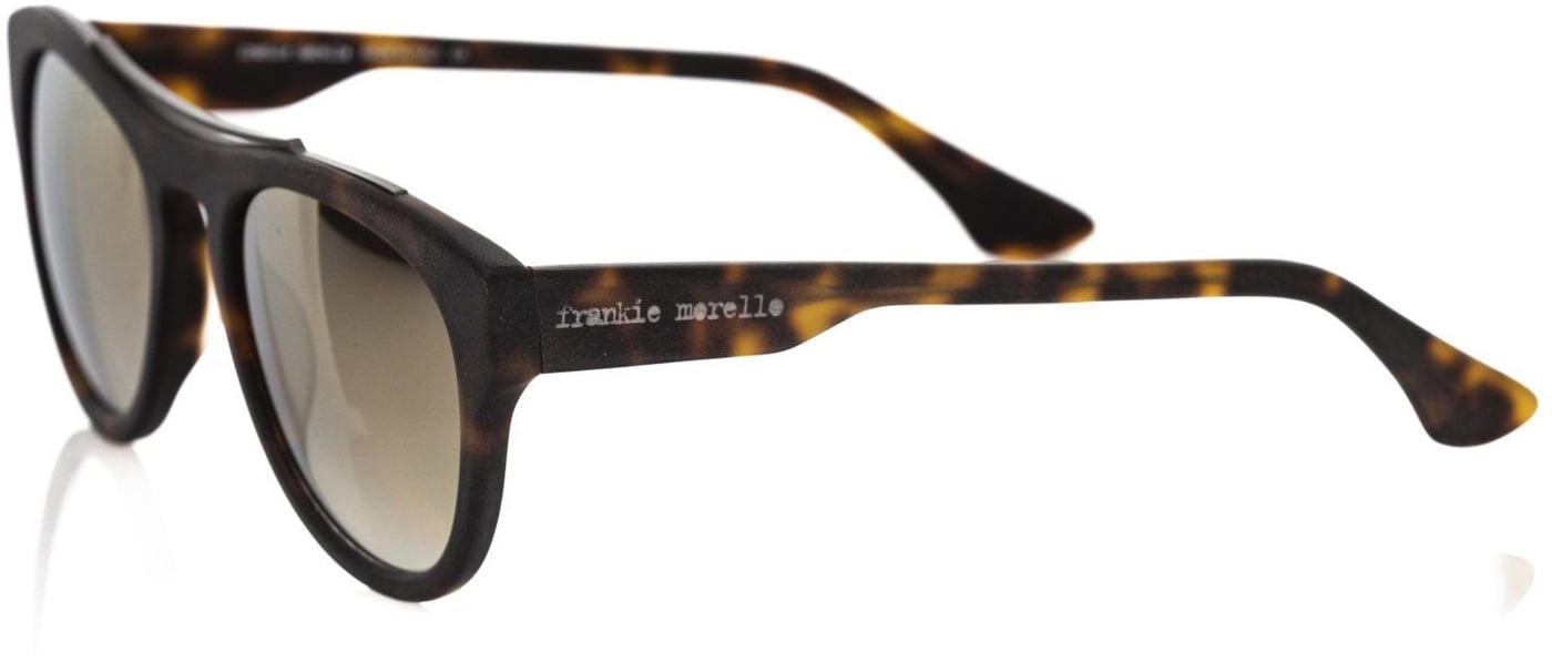 Frankie Morello Brown Acetate Mens Sunglasses