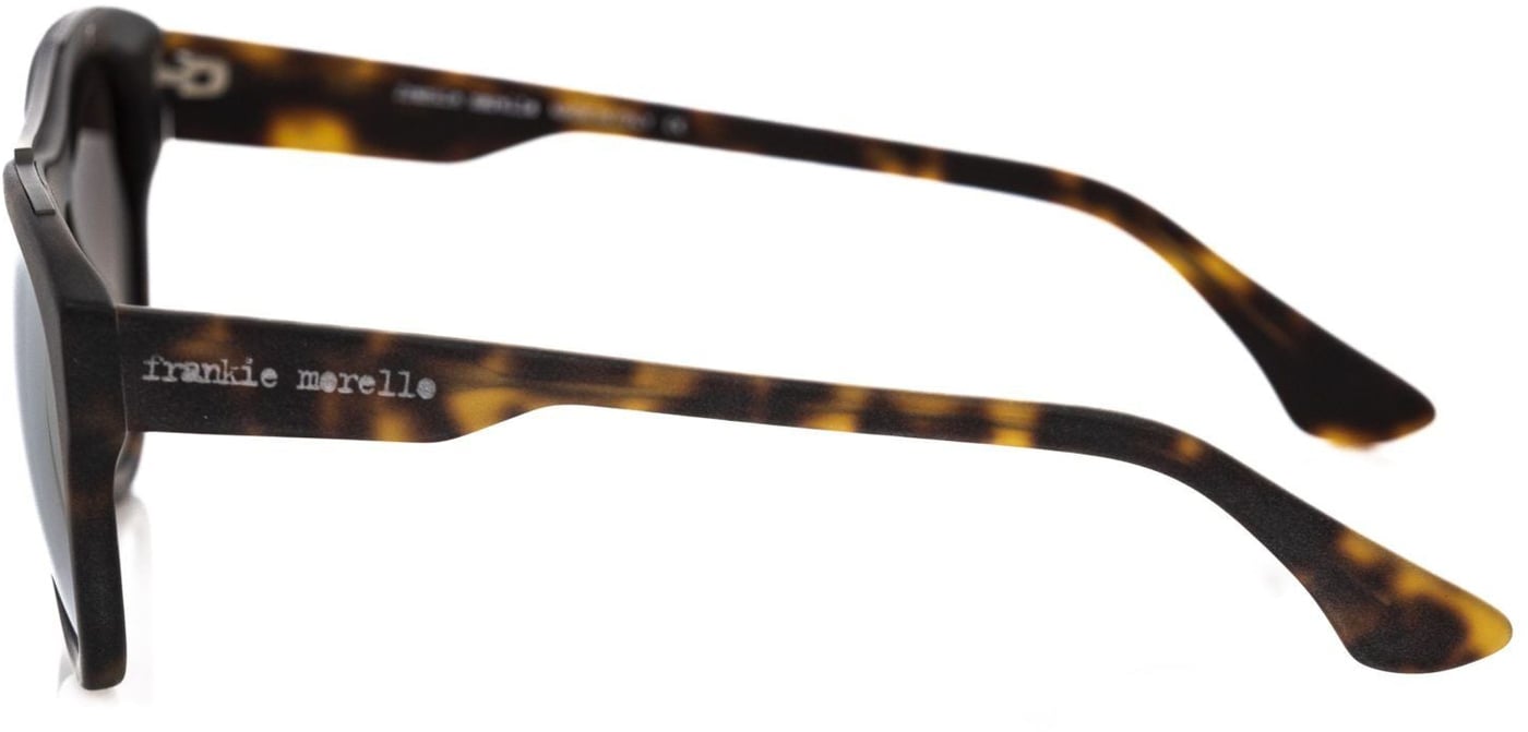 Frankie Morello Brown Acetate Mens Sunglasses