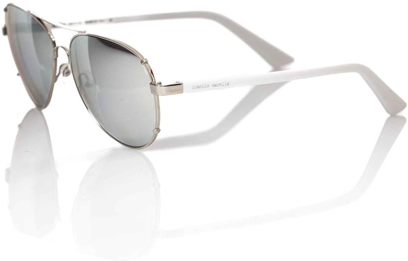 Frankie Morello Silver Metallic Fiber Men's Sunglass