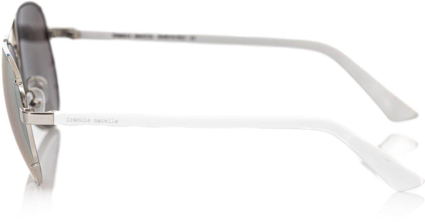 Frankie Morello Silver Metallic Fiber Men's Sunglass