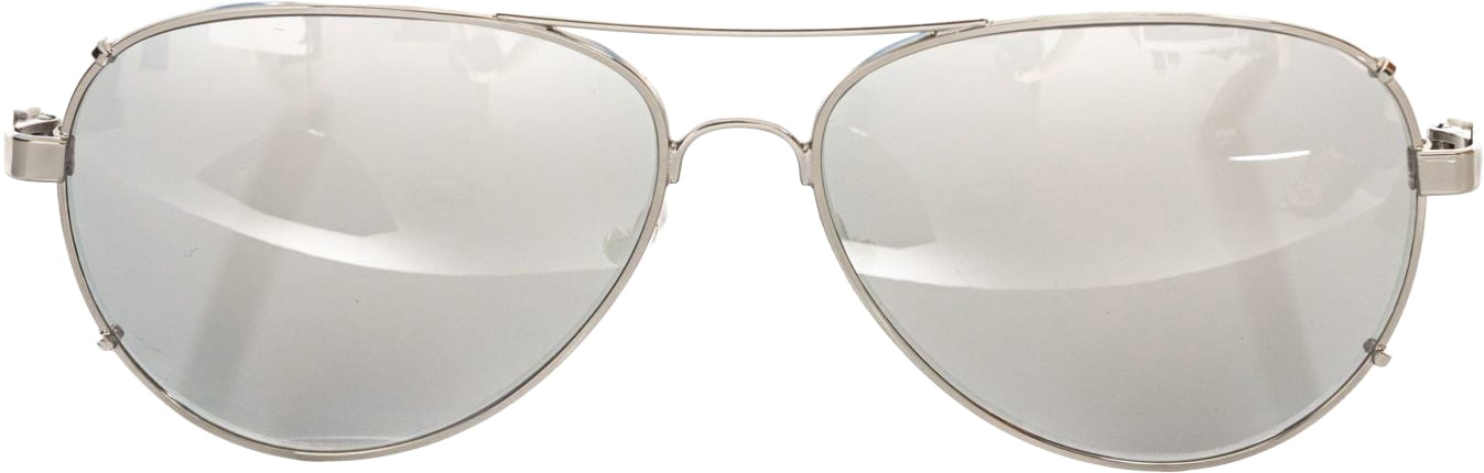 Frankie Morello Silver Metallic Fiber Men's Sunglass