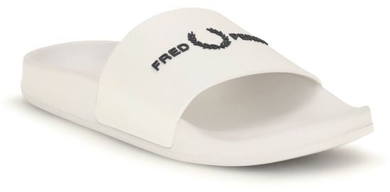 Fred Perry White Rubber Sandals
