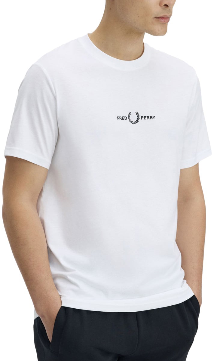 t-shirt con logo ricamato