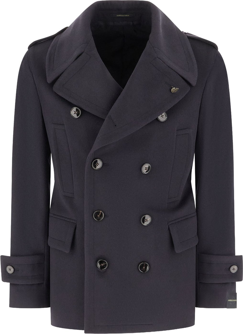 Gabriele Pasini Midnight blue wool and cashmere coat