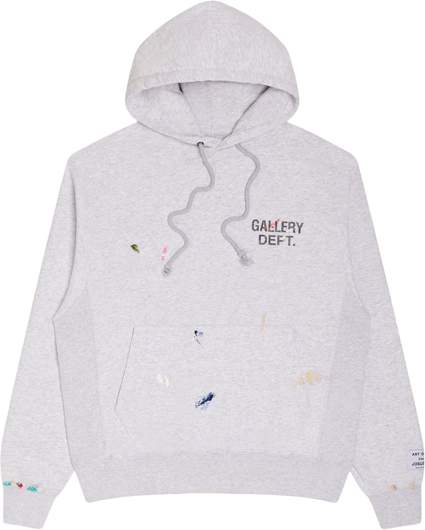 Gallery Dept. Paint Logo Hoodie 'Light Heather Grey'
