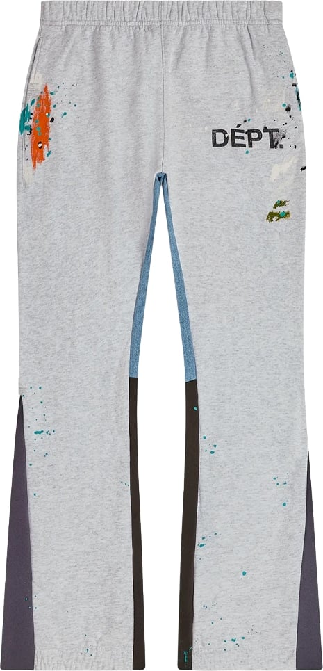 Gallery Dept. Dept Logo Sweatpant Flares 'Light Heather Gray/Navy/Black'