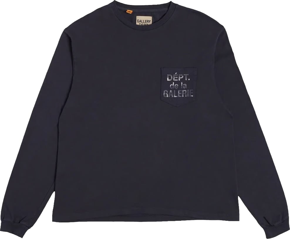 Gallery Dept. French Logo Pocket Longsleeve T-shirt (Vintage Black)