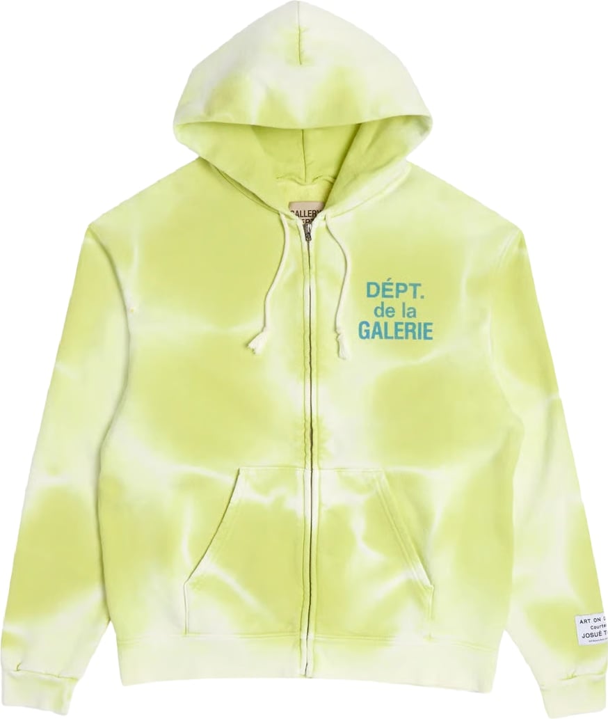 Gallery Dept. Zip Up Hoodie (Lime)