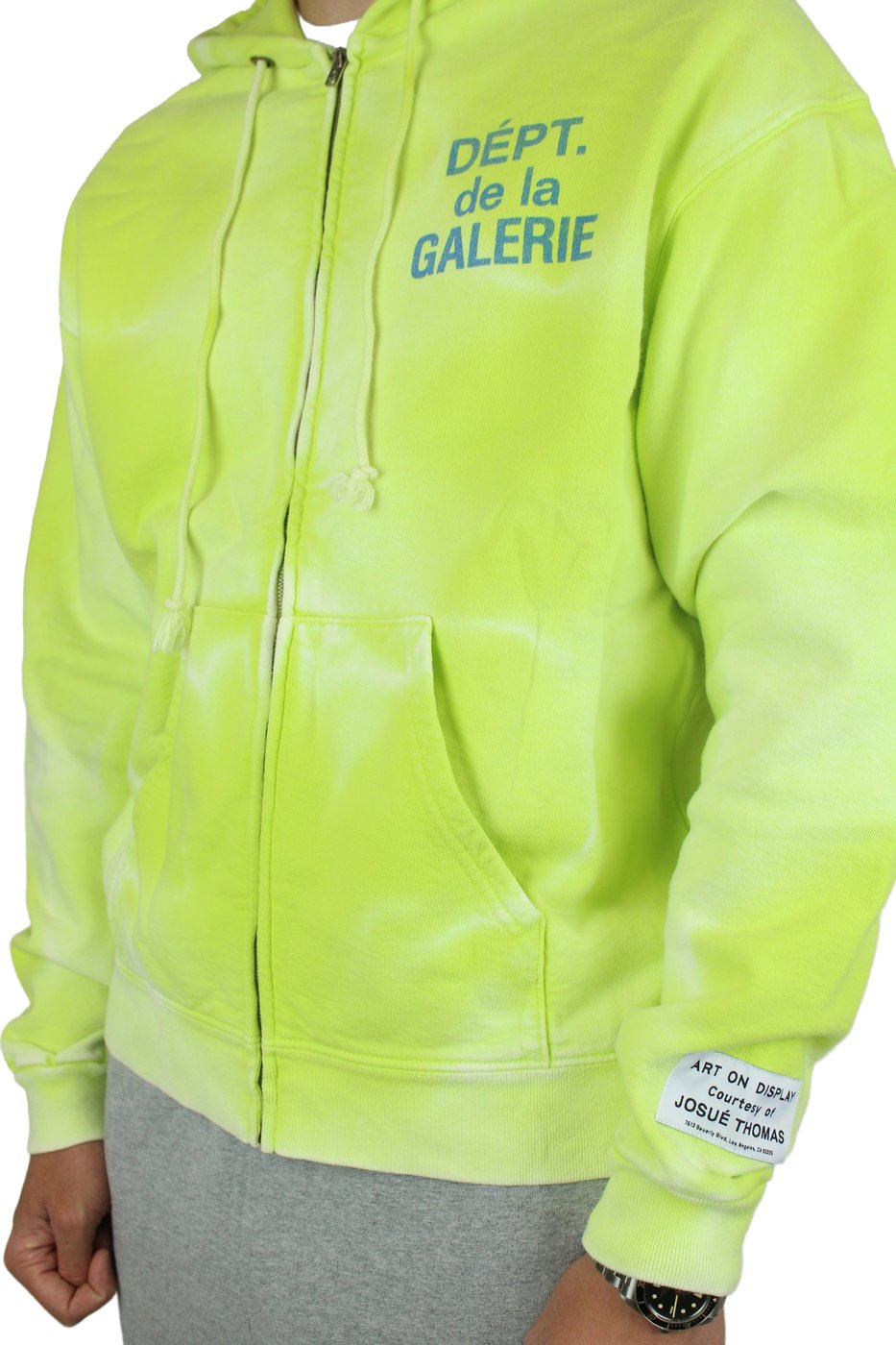 Gallery Dept. Zip Up Hoodie (Lime)