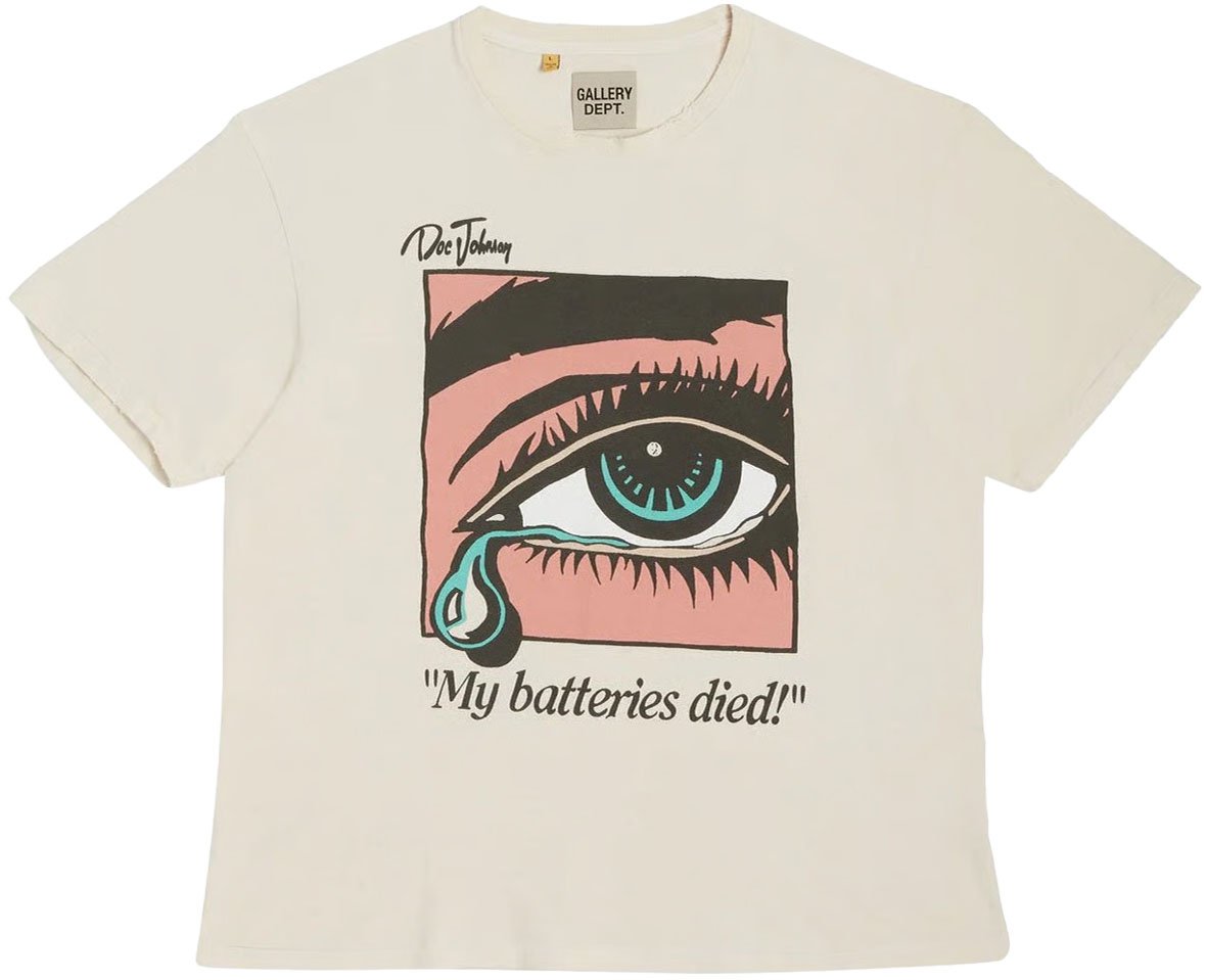 Gallery Dept. Dead Batteries T-Shirt (Antique White)