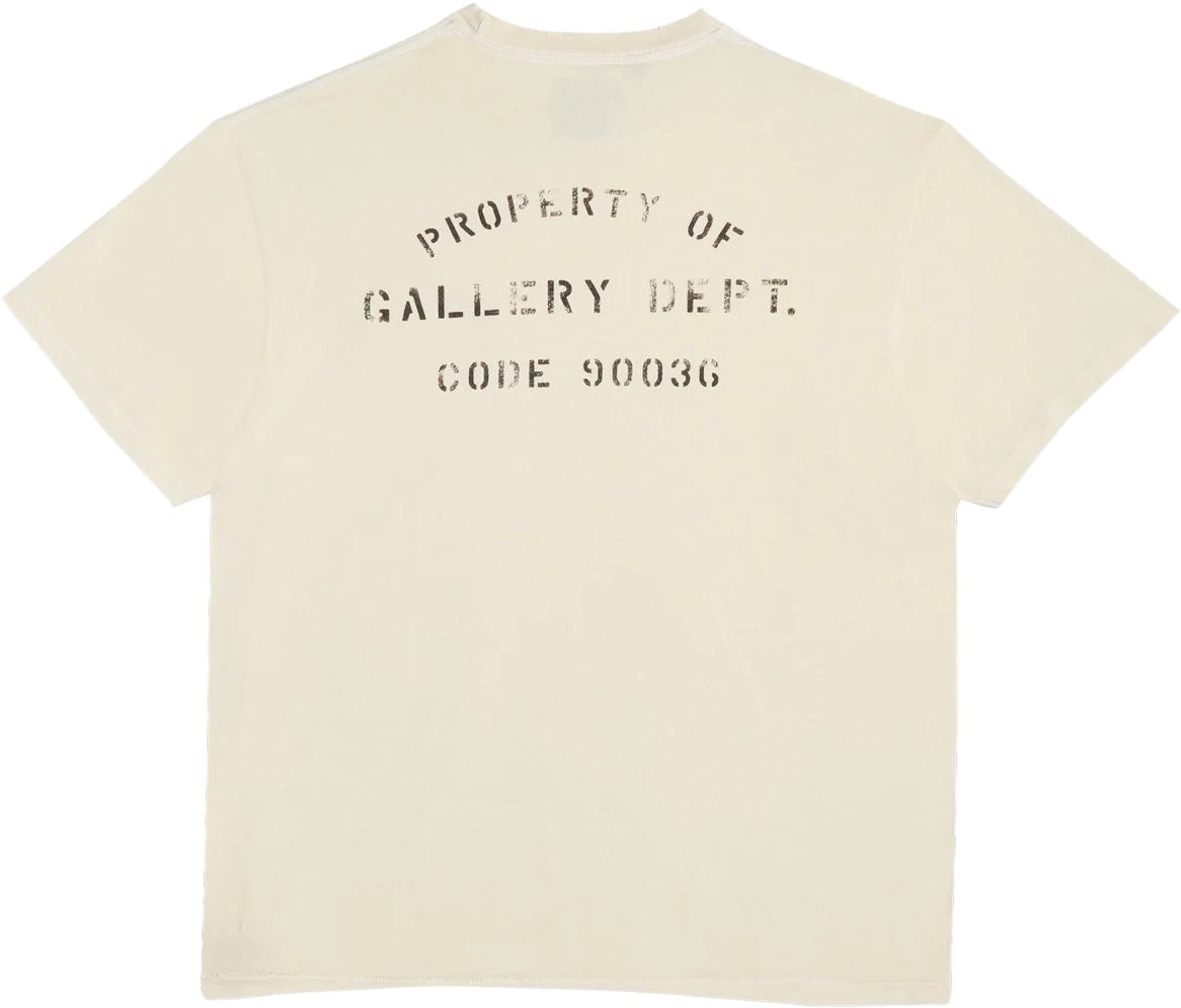 Gallery Dept. Property of Stencil T-shirt 'Antique White'