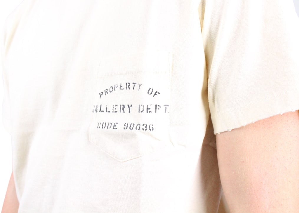 Gallery Dept. Property of Stencil T-shirt 'Antique White'