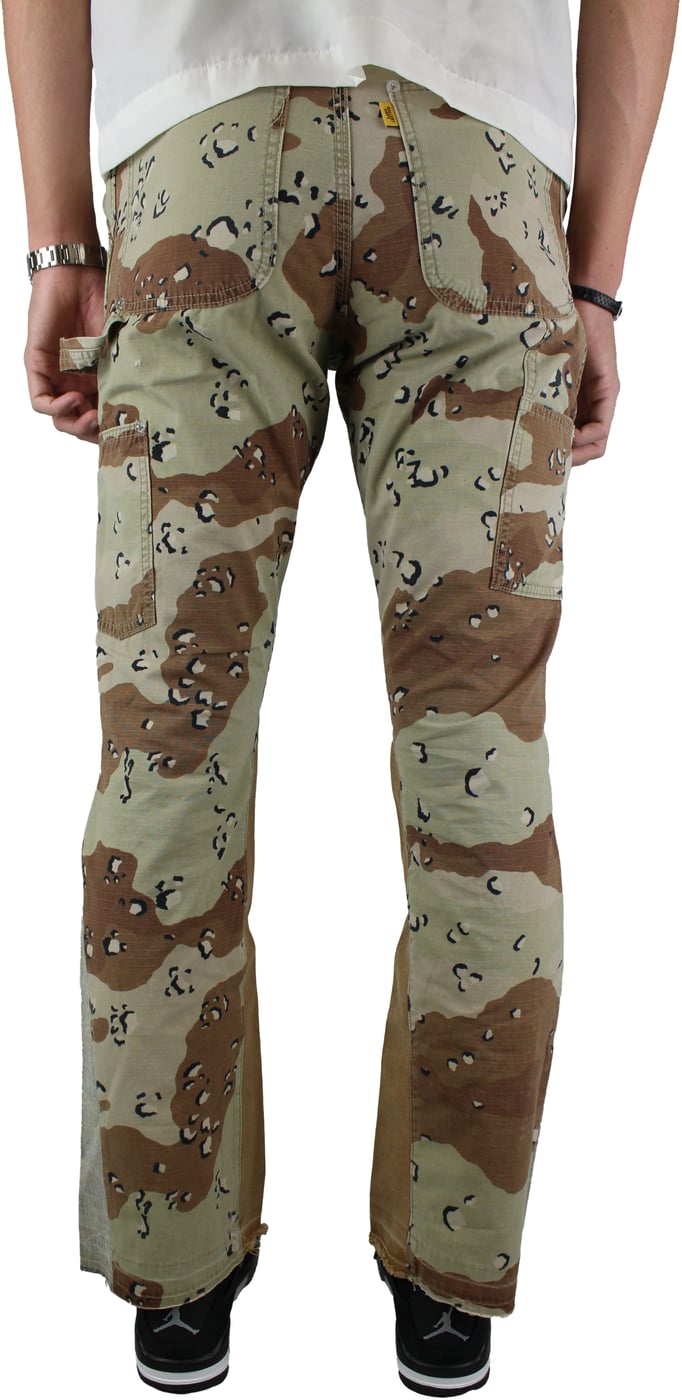 Gallery Dept. Camo La Flare Pants 'Chocolate Chip'