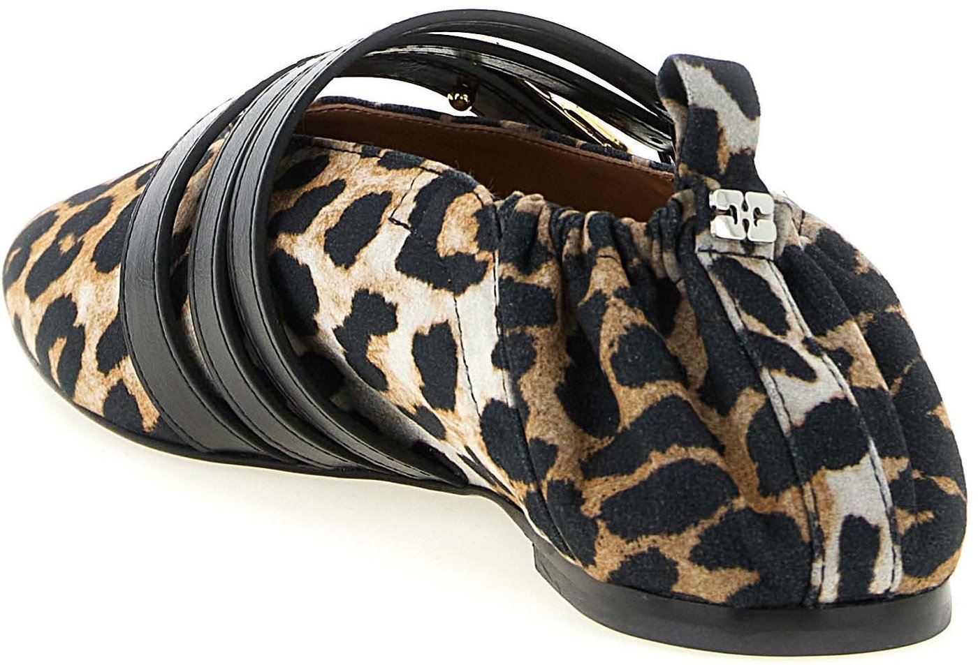 Ganni Multicolor Cotton Ballet Flats