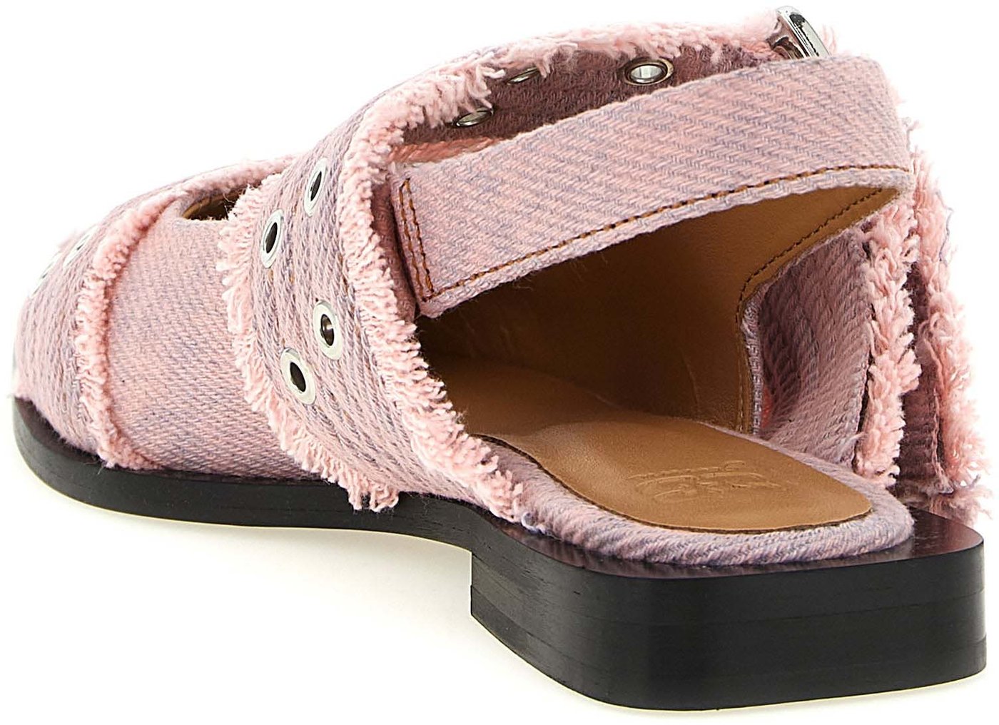 Ganni Multicolor Organic Cotton Ballet Flats