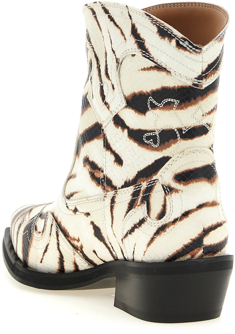 Ganni Beige Polyester Chelsea Boots