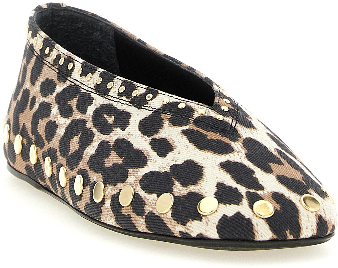 Ganni Multicolor Cotton Ballet Flats