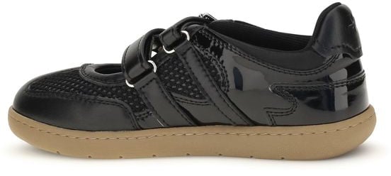Ganni Black Recycled Leather Ballet Flats